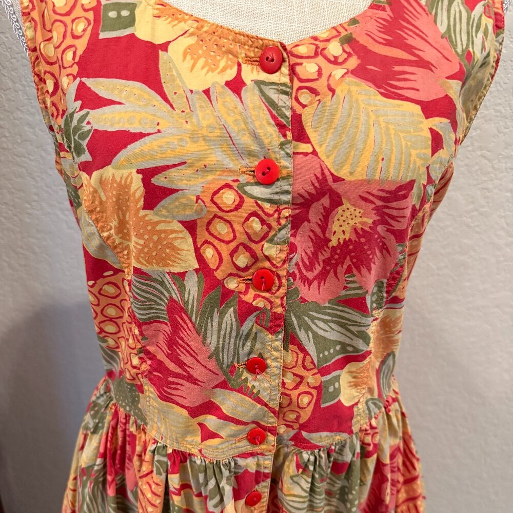 NOUVEAU FACES Vintage Button Front Sun Dress - Picture 2 of 9